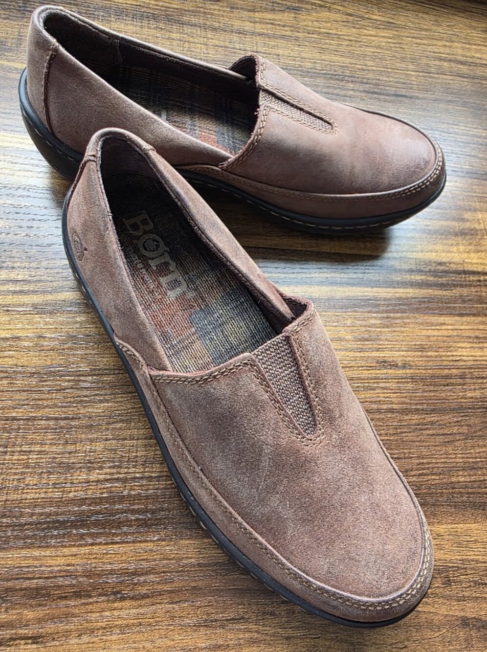 Born  Brown Slip-On Leather Loafers